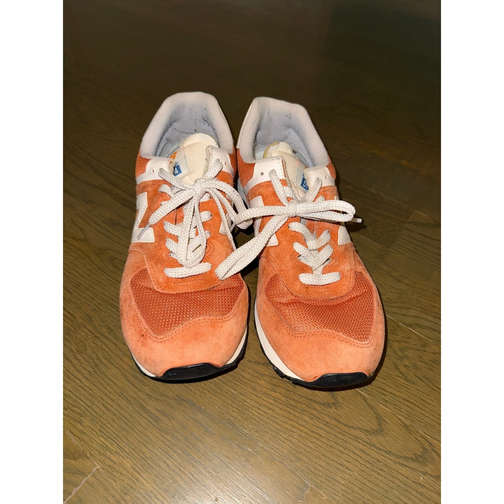 New Balance 574 Classic Orange Suede‎ Mesh Sneakers U574VFA Mens 11.5 Womens 13